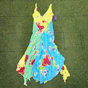 Ralph Lauren Collection Purple Label Women's Silk Asymmetrical Floral Dress